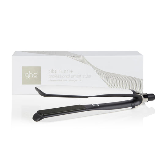 ghd platinum+ blanca - Plancha de pelo profesional inteligente, menos rotura del cabello, más brillo y protección del color, tecnología Ultra-zone