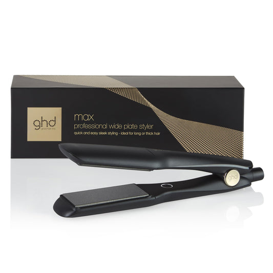 ghd max - plancha de pelo profesional con placas anchas para cabello largo, grueso o rizado, alisa y crea ondas en la mitad de tiempo, tecnología Dual-zone